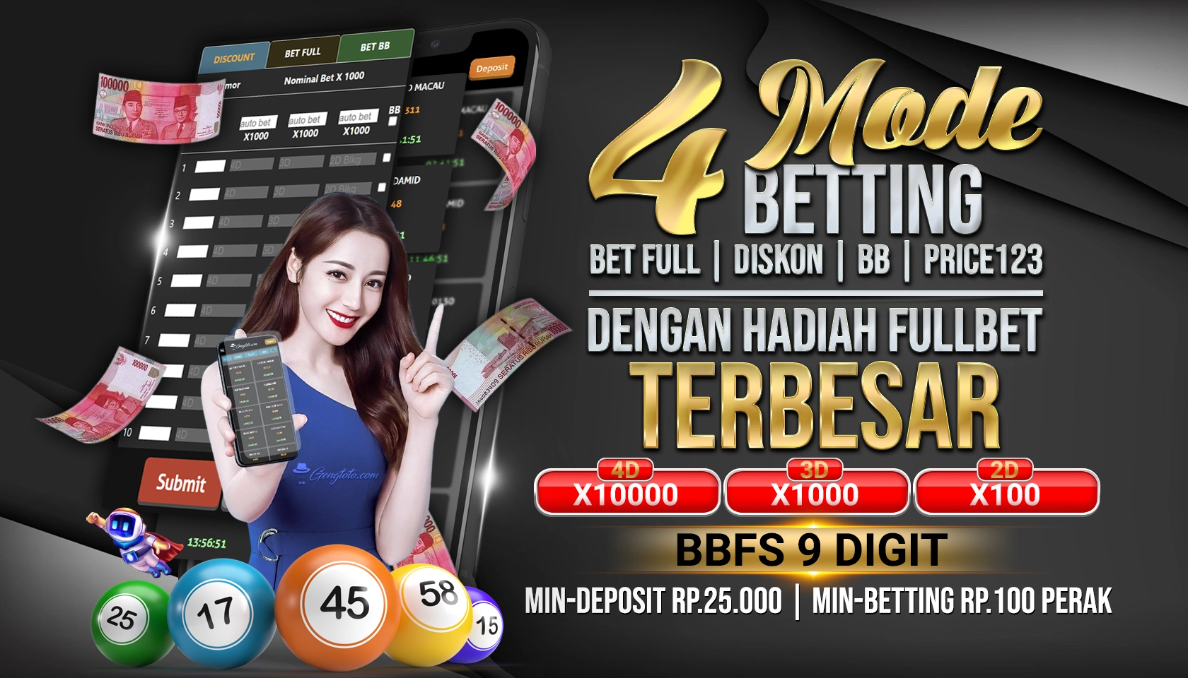 deposit minimal 10000